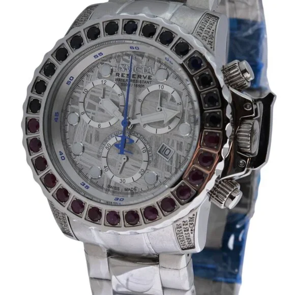 Men's 47mm Invicta Subaqua LE Diamond Sapphire Ruby Meteorite Watch! Ref: 16743!